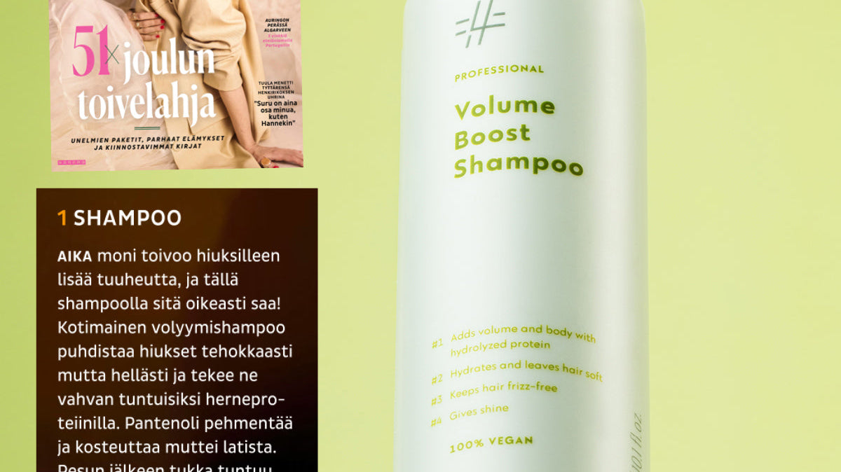 Vuoden parhaat: Professional Volume Boost Shampoo ja 9 Wonders olivat testiraadin suosikkeja