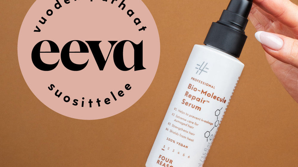 Four Reasons Bio-Molecule Repair Serum valittiin Eeva-lehden vuoden parhaaksi hiustuotteeksi